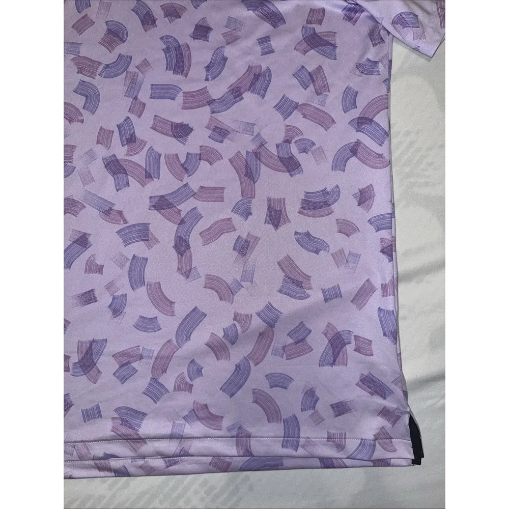 Nike Polo Shirt Mens L Lilac Brushstroke Dri-FIT Golf Performance FD5739-512